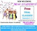 Photo of Free Trial Classes - September 8-12 - Footworks Dance Academy