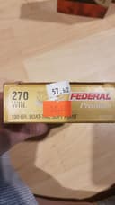 Photo of 1 box (20ct.) FEDERAL PREMIUM 270Win 130gr. Boat-tail soft point ( mellonRSCA)