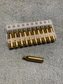 Photo of Once fired .243 Win brass.