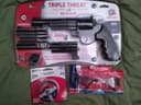 Photo of Like New Crossman Triple Threat Revolver, Ammo, and accessories
