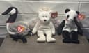 Photo of Ultra-Rare BROWN NOSE Halo + Rare Canadian Tag Trio TY Beanie babies