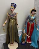 Photo of Rare Franklin Mint Heirloom Egyptian Collection: Queen Nefertiti & Selket Figurines