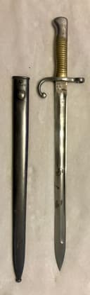 Photo of Vintage Solingen Bayonet / Fighting Knife – Brass Grip Scales