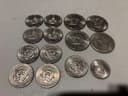 Photo of 1970s USA Dollar and Half Dollar Coins