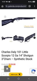 Photo of 12 gauge single shot Charles Daly