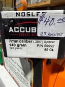 Photo of Nosler Accubond 7MM 140gr.