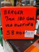 Photo of Berger 7MM 180 gr.VLD hunting bullets