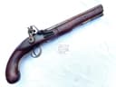Photo of Exceptional English percussion pistol signed George Jones, England