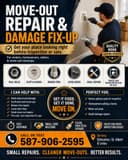 Photo of π§±π¨ MOVE-OUT REPAIRS & DAMAGE FIX-UPS β WALL PATCHING, TOUCH-UPS, TRIM & DOORS β 587-906-2595