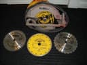 Photo of 7 1/4 INCH DEWALT CIRCULAR SAW WITH 4 BLADES