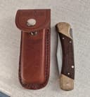 Photo of Schrade Folding Pocket Knife, Model LB7, w Schrade Leather Case