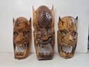 Photo of Demon Masks Carved by Native Artists