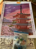 Photo of Diamond Dot Pagoda Picture Kit (Partly Done) 16 x 20
