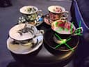 Photo of 3 teacups and saucers, Royal Albert, $45 for all, Old English Rose is SOLD