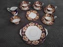 Photo of Royal Albert Derby, 4 cups & saucers, cream & sugar, side plate, cake plate