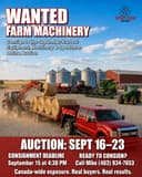 Photo of FARM EQUIPMENT WANTED—CONSIGN TODAY!