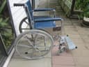 Photo of VERY NICE (18" WIDE) BLUE EVEREST & JENNINGS WHEELCHAIR FOR SALE