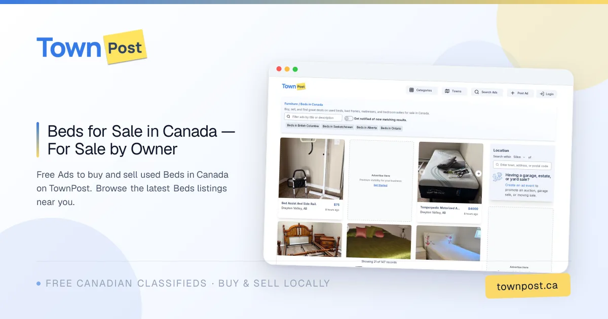 Classifieds ads for Beds for Sale in Canada · TownPost