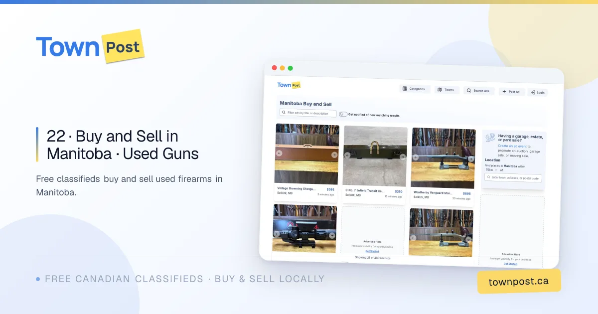 22lr · Buy and Sell in Manitoba · Used Guns · TownPost