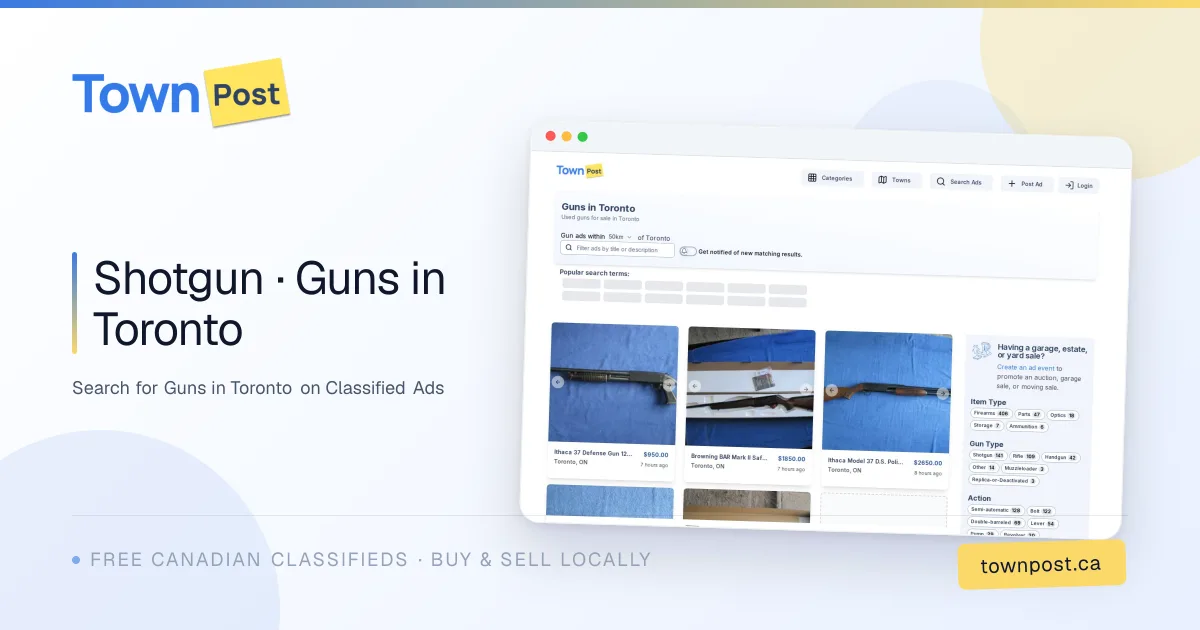 Guns in Toronto · Free Classifieds in toronto · TownPost