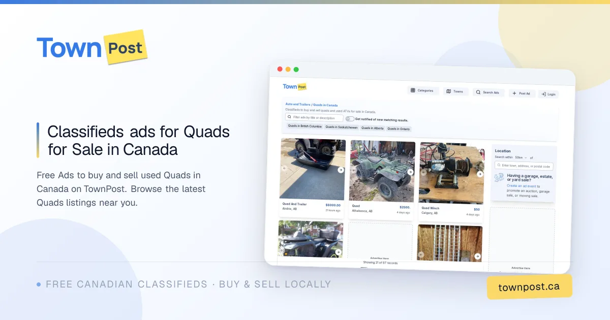 Classifieds ads for Quads for Sale in Canada · TownPost
